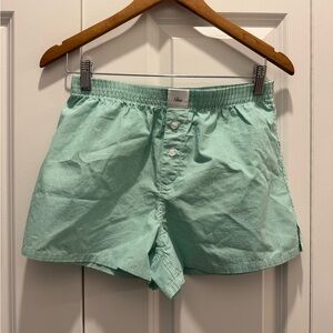 ARITZIA TNA Green Striped Shorts